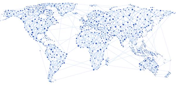 Global operations map showing Deltareco Marine's worldwide crew deployment